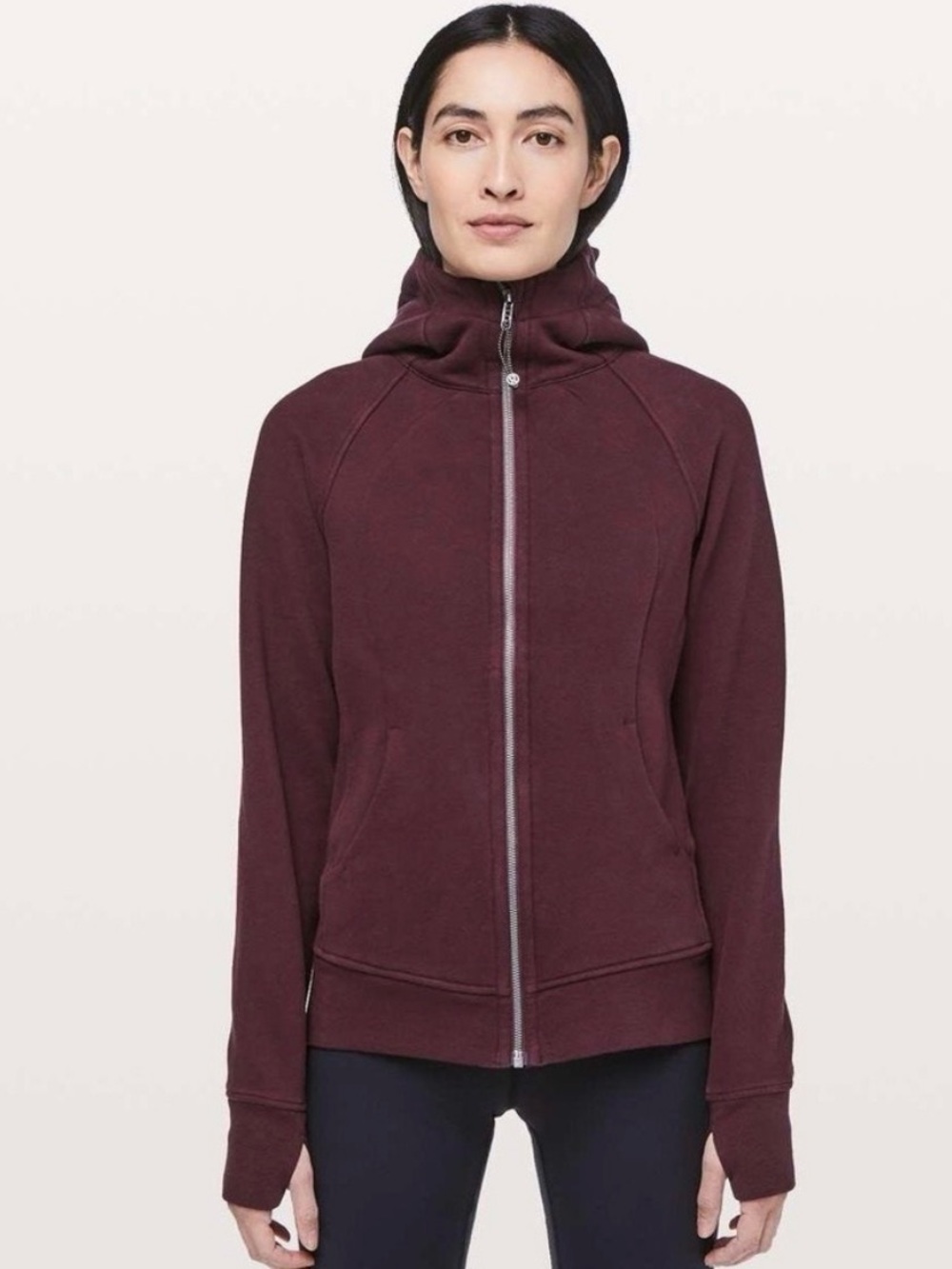 Lululemon Women's Scuba Full zip Hoodie Jacket in Adobe (purple/burgundy)
